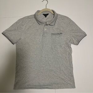 Banana Republic Mens Medium Luxe Touch Performance Grey Polo Shirt